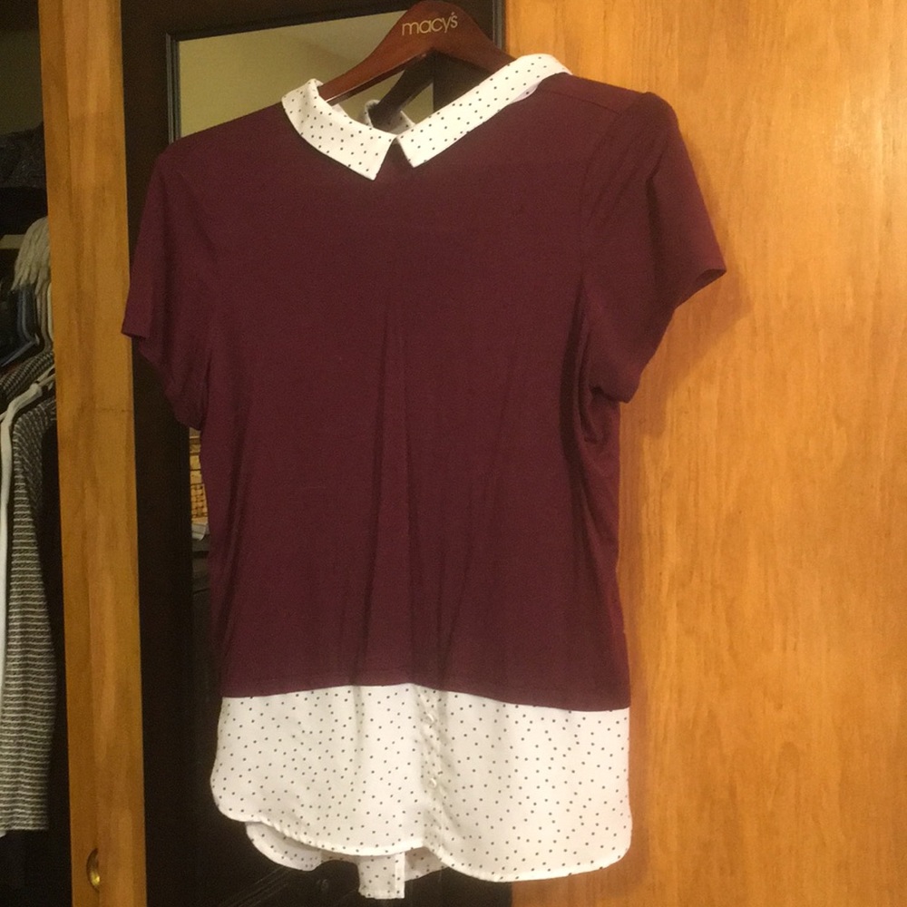 ELLE Short sleeves layered shirt